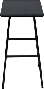 FurnitureR Home Office Computer Desk, Compact Writing Desk Study Desk with Metal Frame for Apartment, Dorm, Bedroom, Small Space (39.4 Inch, Black)
