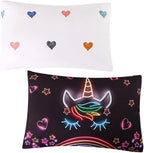 Cute Unicorn Comforter Sets Rainbow Soft Girls Comforter Sets 3pc Pink Flower Girl Unicorn Bedding Sets