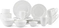 Mikasa Trellis Bone China Lightweight Chip Resistant 40 Piece Dinnerware Set, Service for 8
