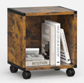 Cube Storage Organizer with Wheels Connect Firmly to Each Other, Book Shelf Assembly Required, Suitable for Room Decor, Closet Organizers and Storage, Display Shelf (Rustic Brown, 10.39*10.39"+Wheels)