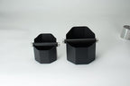 DIBTSA Espresso Knock Box, with Removable Knock Bar and Non-Slip Rubber Base, Espresso Accessory, Stainless Steel, Black, Large