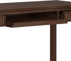 SIMPLIHOME Amherst SOLID WOOD Transitional 54 Inch Wide Desk in Russet Brown, For the Office Desk, Writing Table, Workstation and Study Table