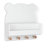 Delta Children babyGap Charlie 6-in-1 Convertible Crib + Brannan Bear Bookcase with Bins + Brannan Bear Wall Shelf with 4 Hooks, Bianca White (Bundle)