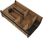 Model CL12GCP, Cube-Series Outdoor Home Sauna Suite Kit, Up to 8 Persons (Sauna Heater and Sauna Stones Included) (Drop 9 WiFi - Gold)