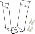Garden Trash Bag Holder - Outdoor Leaf Bag Support Stand Multi-Use Metal Garbage Bag Holder Frame Holds 30-45 Gallons Bag for Leaves, Camping, Yard Weeding, Lawn Party