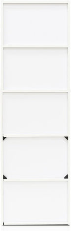 Furinno Luder Bookcase / Book / Storage , 5-Tier, White / Light Blue