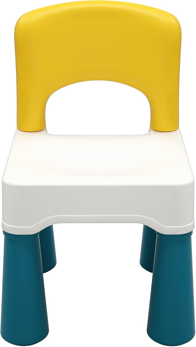 burgkidz Plastic Kids Chair, Durable and Lightweight, 9.3" Height Seat, Indoor or Outdoor Use for Ages 2 and Up (Macaron)