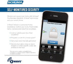 SCHLAGE Connect Camelot Touchscreen Deadbolt with Built-In Alarm and Handleset Grip with Accent Lever, Satin Nickel, FE469NX ACC 619 CAM LH, Works with Alexa