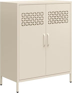 Mr. Kate Annie Short Metal 2 Door Cabinet, Parchment