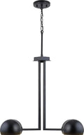 Capital Lighting 433141MB Hadley Urban/Industrial Curvy Arm Dome Chandelier, 4-Light 240 Total Watts, 21" H x 27" W, Matte Black