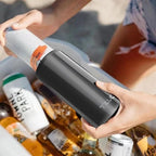 TILUCK Skinny Can Cooler, Stainless Steel Insulated Slim Cans, 12 oz | Beer & Hard Seltzer, Doucle-Walled Stainless Steel Insulated Slim Cans, Slim 12 oz(Glitter Black)