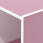 Furinno 3-Tier Open Shelf Bookcase, White/Pink 11003WH/PI