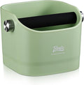 Espresso Knock Box - Bincoo Espresso Machine Knock Box/Espresso Grounds Knock Box, Barista Style Coffee Knock Box for Grounds with Removable Shock-Absorbent Knock Bar and Anti-Slip Base. (Green)