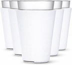 TahoeBay Blank Pint Glass Sleeves, Beer Coolers, 6-Pack, White | Insulating Foam Cooler, 16oz Collapsible Tapered Beverage Holder, Bar Cup Insulator for Transfer Vinyl, HTV, Sublimation, DTF