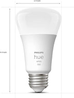 Philips Hue Smart 60W A19 LED Bulb - Soft Warm White Light - 4 Pack - 800LM - E26 - Indoor - Control with Hue App - Works with Alexa, Google Assistant and Apple Homekit