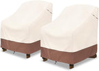okcool Patio Adirondack Chair Cover 2 Pack,Waterproof Heavy Duty Outdoor Chair Covers,Patio Adirondack Chair Cover for Outdoor Chair,(30 W x 34 D x 36 H inches),Beige & Brown