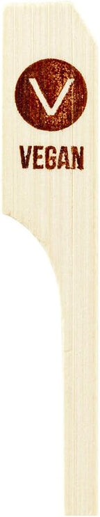 Restaurantware RW Smart 4 Inch Vegan Food Markers 1000 Disposable Bamboo Food Picks - Paddle Head Sturdy Bamboo Decorative Picks Sustainable For Serving Appetizers Desserts And Cocktails