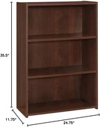 Monarch Specialties I BOOKCASE-36 H/Cherry with 3 Shelves Bookcase, Red