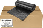 Aluf Plastics 55 Gallon Trash Can Liners (100 Count) - 38" x 58" - Thick 1.5 MIL Equivalent Black Trash Bags for Bathroom, Kitchen, Office, Industrial, Commercial, Recycling and More