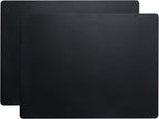 2Pcs Black Silicone Placemats, 15.7"x 11.8" - Kitchen Counter & Baking Silicone Mats