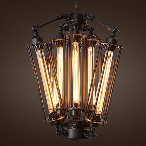 Industrial Steampunk Style Chandelier Vintage Pendant Light Loft Ceiling Fixture for Country Hotel Restaurant Bar Creative Ceiling Lamp (8 Heads)