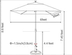 EliteShade USA 10-Year-Non-Fading Sunumbrella 6x6Ft Square Market Umbrella Patio Outdoor Table Umbrella with Ventilation(Logo Red)