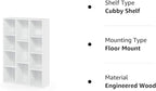 Furinno Luder Bookcase / Book / Storage , 11-Cube, White
