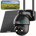 ZUMIMALL 4G LTE Cellular Solar Security Camera Wireless Outdoor, 2K No WiFi Security Camera Solar Powered with Color Night Vision, 2-Way Talk, Motion Alert, Cloud, SIM Included（US Version）