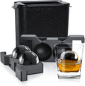 TINANA Clear Ice Ball Maker, 2.5” Crystal Clear Ice Cube Tray Make 2 Large Sphere Ice Balls for Whiskey Cocktails & Bourbon