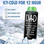 SANDJEST 4-in-1 Dad Tumbler Gifts for Dad from Daughter Son - 12oz Funny Ugly Children Dad Can Cooler Tumblers Travel Mug Cup - Insulated Cans Coozie Travel Mug Christmas, Birthday, Father's Day Gift