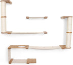 CatastrophiCreations The Roman Cat Fort - Multiple-Level Cat Hammock & Climbing Activity Center Wall-Mounted Cat Tree Shelves