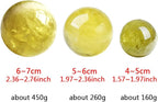 6-7cm/2.36-2.75inch Topaz Ball Polished Natural Yellow Crystal Sphere Decorative Sphere Healing Crystals Ball Healing Stone Crafts Home Decor Ornament Gifts (Topaz, 60-70mm)