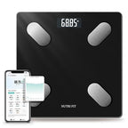 NUTRI FIT Smart Scale for Body Weight Body Composition Monitor, Bathroom Digital Weighing Scale with BMI, Body Fat, Muscle Mass, Accurate Bluetooth Home User Health Equipment Sync Apps