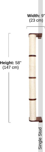 Catastrophic Creations Cat Scratching Post – 4-Tier Cat Wall Scratcher – Durable Bamboo & Sisal Cat Scratcher Post – Hand-Crafted Cat Scratching Posts for Indoor Cats – Modern Cat Furniture-