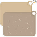 Moonkie Silicone Placemats for Baby & Kid, Stain-Proof Non-Slip Toddler Food Mats Eating Table Mat with 2 Packs