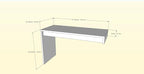 Nexera 211348 Reversible Office Desk Panel, White & Bark Grey