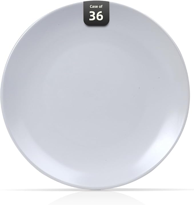 Stoneware Coupe Commercial Grade Dinnerware (Matte White, Plate 7.25")