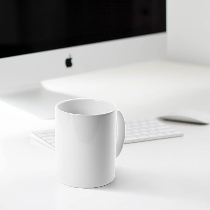 Large Coffee Mugs, 22 OZ(650ml) Extra Coffee Mug Set of 2, Smooth Ceramic Boss Cups, Big Capacity and Large Handle, for Dad Men, White