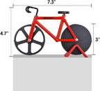 Ninonly Bicycle Pizza Cutter Wheel,Non-stick Bike Pizza Slicer,Stainless Steel Cutting Wheels With a Stand for Pizza Lovers, Housewarming Gifts Cool Kitchen Gadget Cool Men's Gift