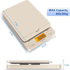Fuzion Shipping Scale, 86 lb/0.1oz Digital Postal Scale for Packages | Hold & Tare, Package Scale, Mail Scale, Shipping Scale for Small Business, Parcel, LCD Display, Battery & AC Adapter Included