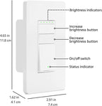 Amazon Basics Smart Dimmer Switch, 3-Way, Works with Alexa Only, 2.4 GHz Wi-Fi, No Hub Required, White