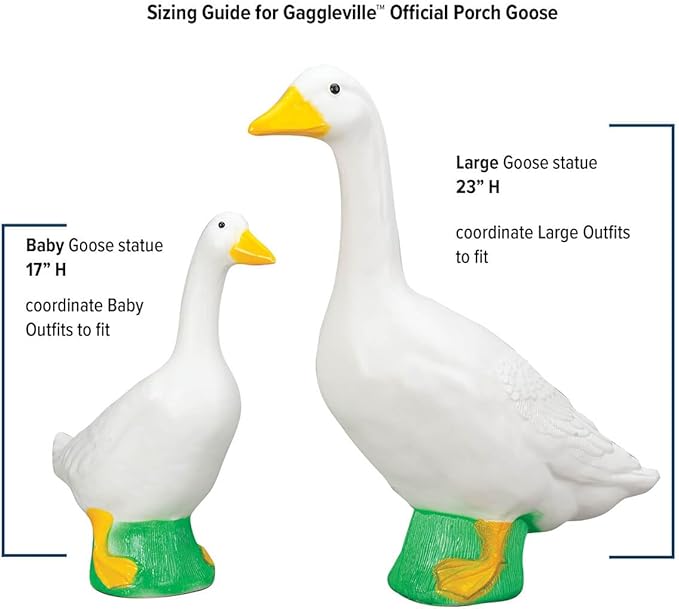 Fox Valley Traders Gaggleville Raincoat Baby Goose Outfit, Fits Baby 17" H Statue