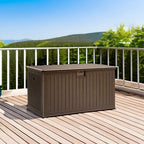 YITAHOME XL 150 Gallon Large Deck Box,Outdoor Storage for Patio Furniture Cushions,Garden Tools,Waterproof,Lockable (Black)