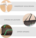 Foldable Drying Net for Vegetables, Fish, and Dehydrated Goods, Multi-Tiered Food Drying Net, Versatile Drying Rack, Windproof Design, Zipper Closure for Insect Protection 3Layer Black