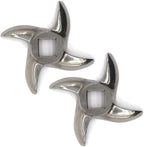 2 Pcs #12 Meat Grinder Blade Stainless Steel Knife Cutter Replacement for Grinders, Please check the size and shape
