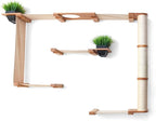 CatastrophiCreations Mini Garden - Multiple-Level Cat Hammock & Climbing Activity Center -Wall-Mounted Cat Tree Shelves, Natural/Natural