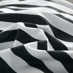 White and Black Stripes Comforter Set Twin Women Bedding Set Soft Durable White Striated Bedding Set Black Stripes Ticking Quilts Hotel Quality Comforter Set Girls White Black Stripes Bed Set