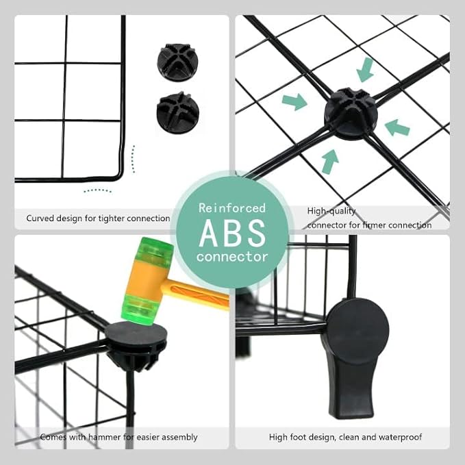Wolizom Wire Cube Storage, Metal Grids Shelves Bookshelf, Stackable Modular Shelving Organizer, DIY Closet Bookcase Bookshelf, Grid Storage Shelf for Bedroom, Living Room, Office (Black, 6 Cube)