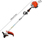 Weed Eater Gas Powered, 52CC Brush Cutter, 2-Stroke Handheld Cordless Chainsaw Hedge Pruner for Home, Yard, Garden Orange