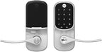 Yale Assure Lever Entry Door Lock with Wi-Fi Connected Touchscreen, Satin Nickel Smart Keypad Door Lock with Handle, Back-Up Key, and Z-Wave Compatibility, YRL226-ZW2-619